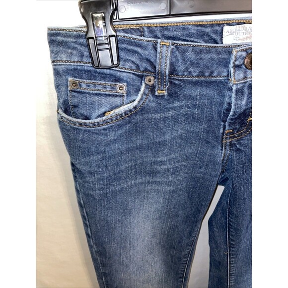 American Eagle Outfitters Women’s Bootcut Jeans Size 2 Petite Blue Rodeo Cowgirl - Picture 5 of 12